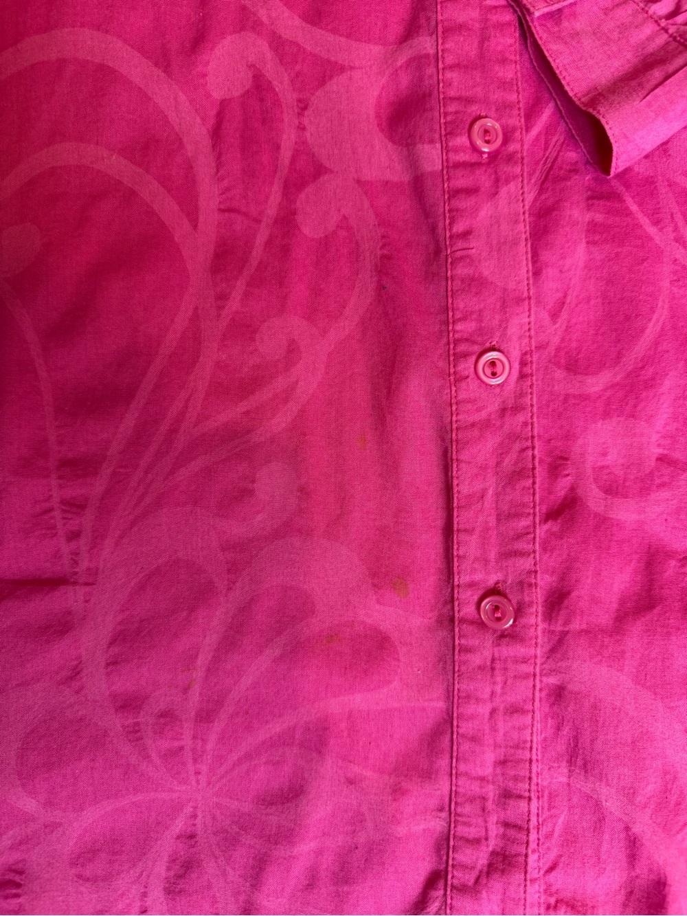Bright Fuchsia Button-Front Tunic Top - Picture 4 of 4